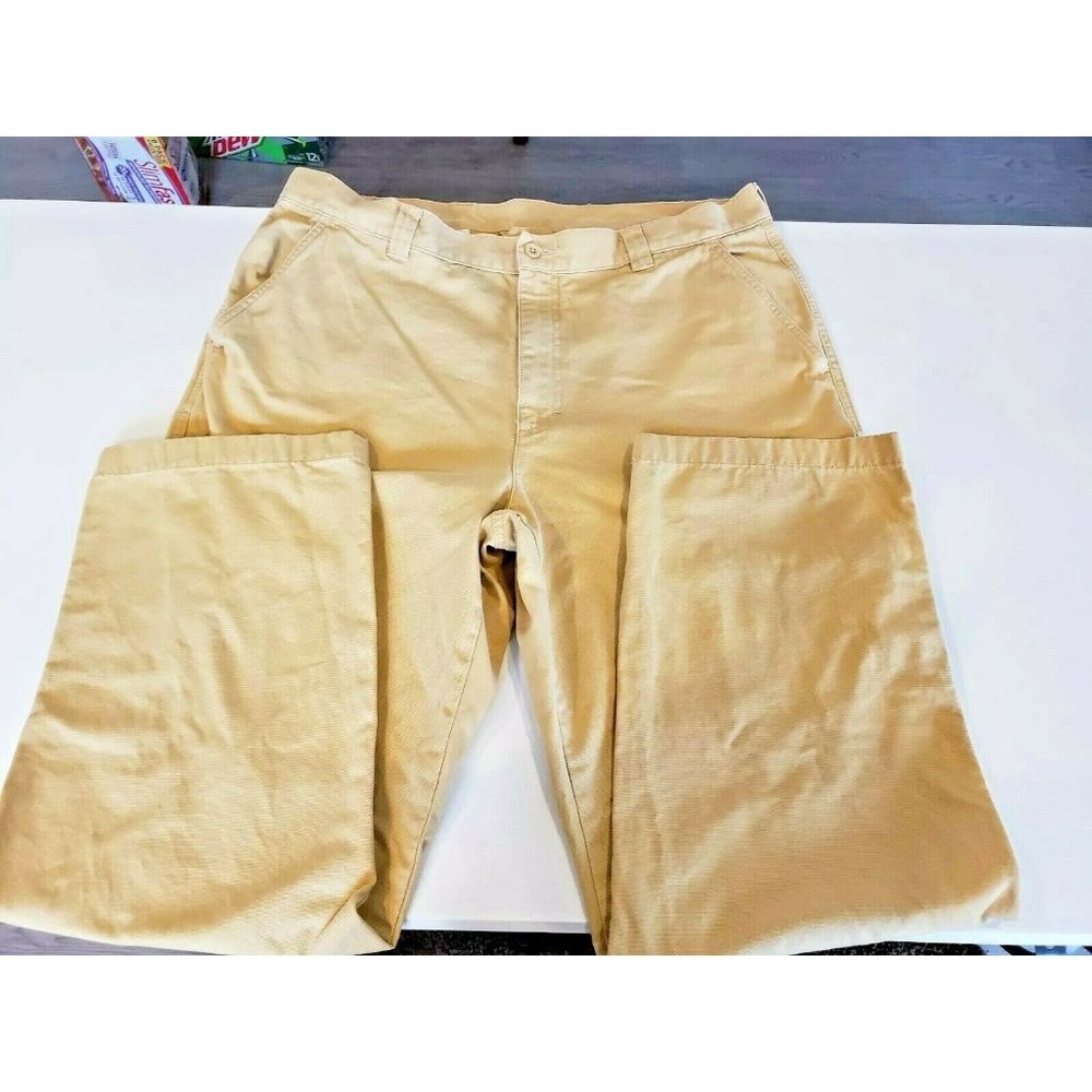 LL Bean Brown Mens Cotton Canvas Pants Trousers 38 x 32